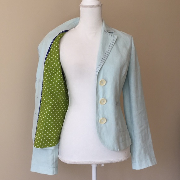 Boden Jackets & Blazers - Boden Linen Blue Blazer